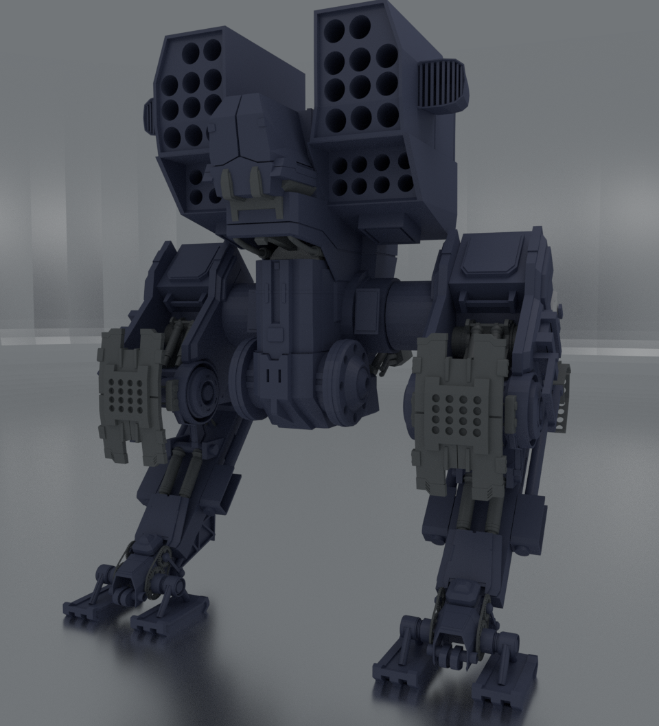 Mech Free 3D Model in Combat 3DExport