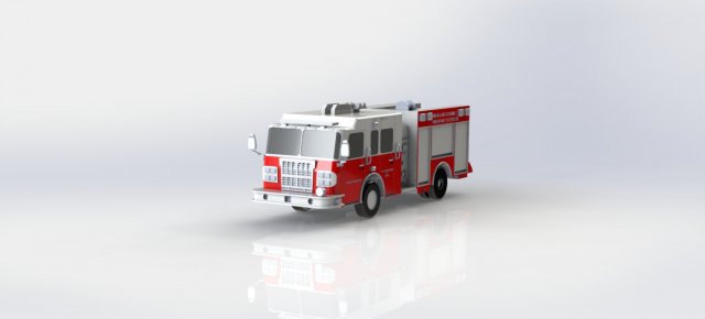 firetruck Modelo 3D .c4d .max .obj .3ds .fbx .stl .blend