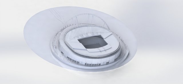 wembley stadium 3D Model .c4d .max .obj .3ds .fbx .stl .blend 