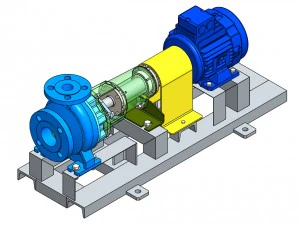 pompa centrifuga n32 - 125 solidworks Modello 3D