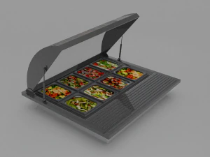 balcão de saladas Modelo 3D