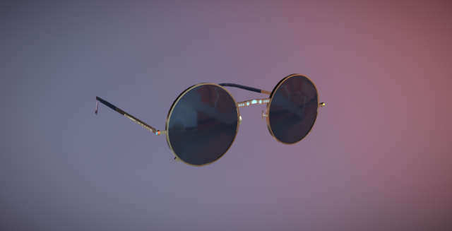 sunglasses retro Model 3D .c4d .max .obj .3ds .fbx .stl .blend 