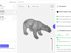 polar bear - print ready low poly Modèle 3D