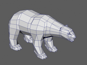 polar bear - print ready low poly 3D 모델