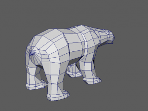 polar bear - print ready low poly Modèle 3D