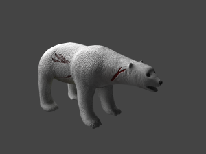 polar bear - print ready low poly Modèle 3D