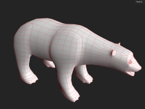 polar bear - print ready low poly Modèle 3D