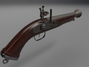 flintlock pistol 3D 모델