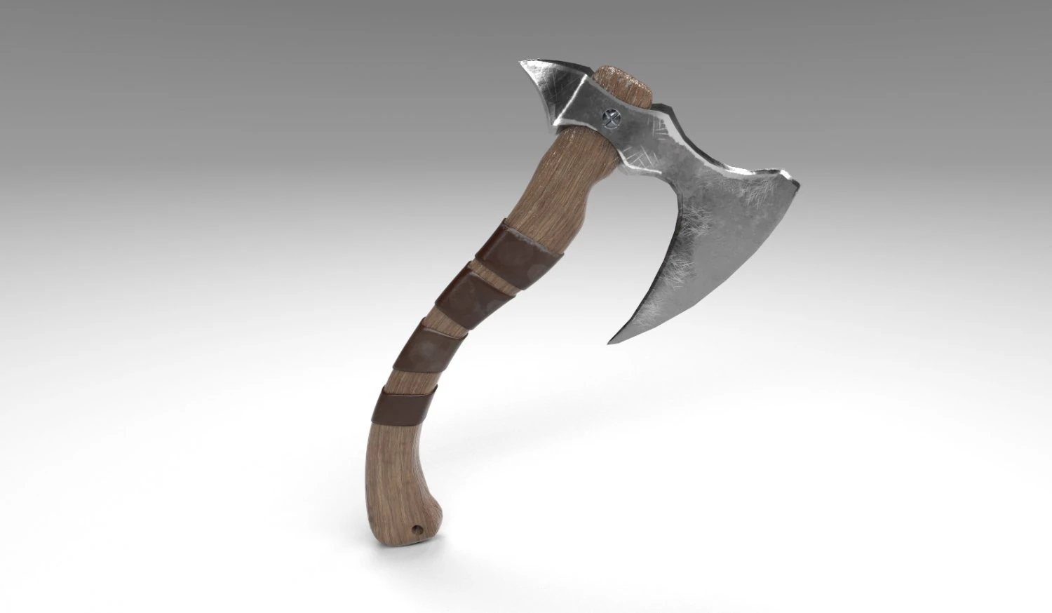 battle axe 3D Model .c4d .max .obj .3ds .fbx .stl .blend 