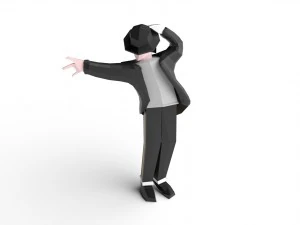 Michael Jackson laag poly 3D Model