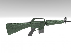 m16 ar - low poly 3D Model