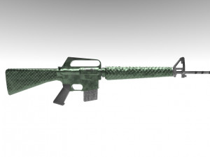 m16 ar - low poly 3D Model