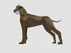 dog boxer Modello 3D