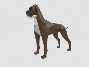 dog boxer 3D 모델