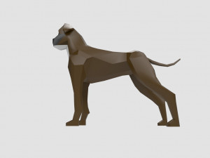 dog boxer Modello 3D