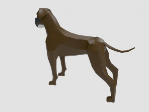 dog boxer Modello 3D