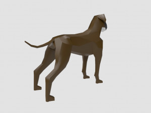 dog boxer Modello 3D