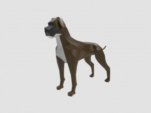 dog boxer Modello 3D