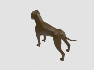 dog boxer Modello 3D