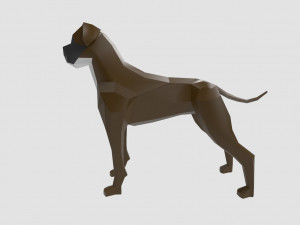 dog boxer Modello 3D