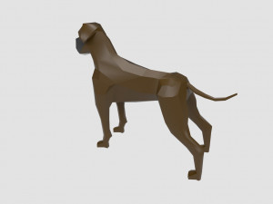 dog boxer Modello 3D