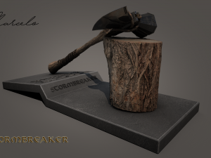 stormbreaker - thor axe 3d avengers Model 3D