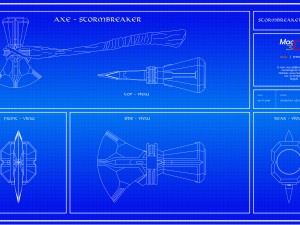 stormbreaker - thor axe 3d avengers Model 3D