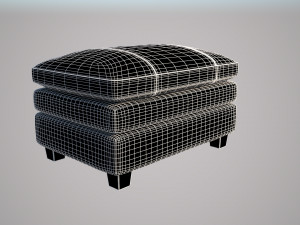 gleason ottoman canyon chair realistic 3D मॉडल