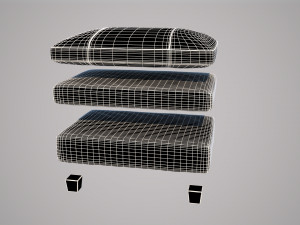 gleason ottoman canyon chair realistic 3D मॉडल