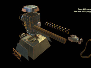 thor hammer mjolnir 3D Model