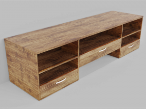 tv stand vr - ar - low-poly Modelo 3D