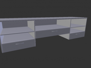 tv stand vr - ar - low-poly Modelo 3D