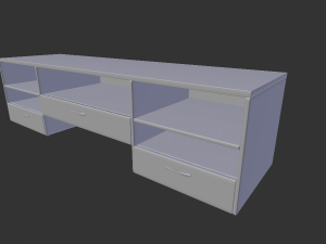tv stand vr - ar - low-poly Modelo 3D