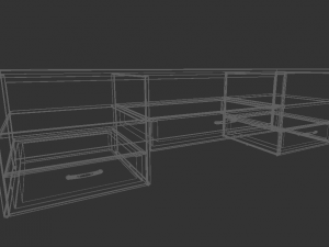 tv stand vr - ar - low-poly Modelo 3D