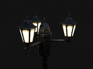 street lamp low-poly 3D मॉडल