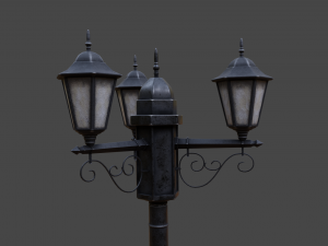 street lamp low-poly 3D मॉडल