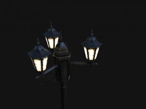 street lamp low-poly 3D मॉडल