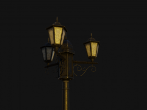street lamp low-poly 3D मॉडल