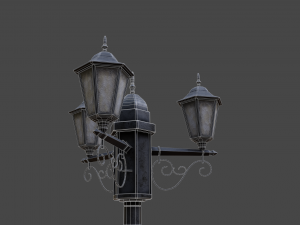 street lamp low-poly 3D मॉडल