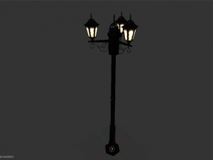 street lamp low-poly 3D मॉडल