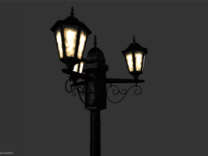 street lamp low-poly 3D मॉडल