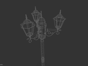 street lamp low-poly 3D मॉडल