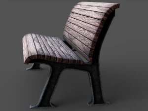 banco del parque Modelo 3D
