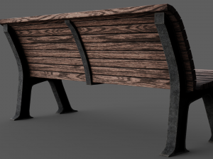 park bench 3D मॉडल
