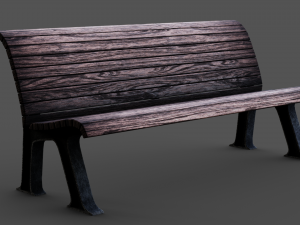 park bench 3D मॉडल