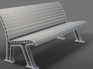 park bench 3D मॉडल