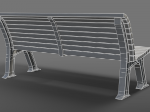 park bench 3D मॉडल