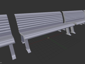park bench 3D मॉडल