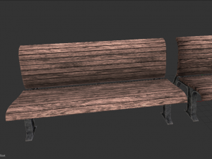 park bench 3D मॉडल