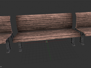 park bench 3D मॉडल